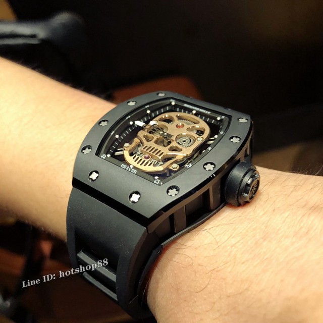 理查德米勒RICHARD MILLE 特别版RM052镂空骷髅头腕表男士腕表 gjs1812